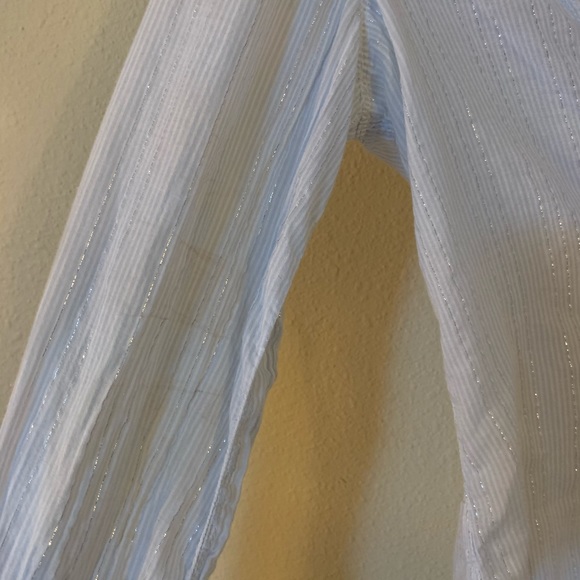 Express button down sheer blouse. - Picture 4 of 6